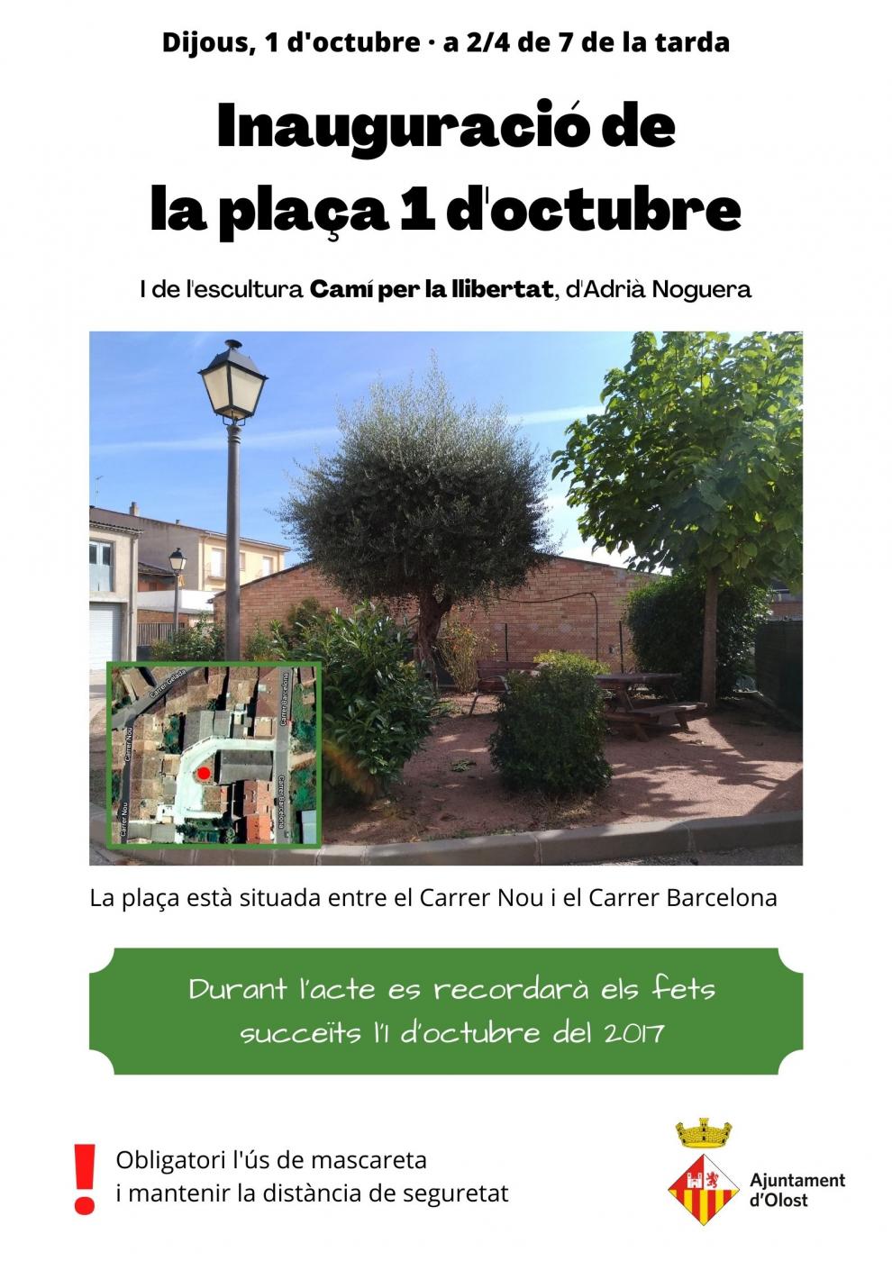 Inauguració de la Plaça de l'1 d'octubre